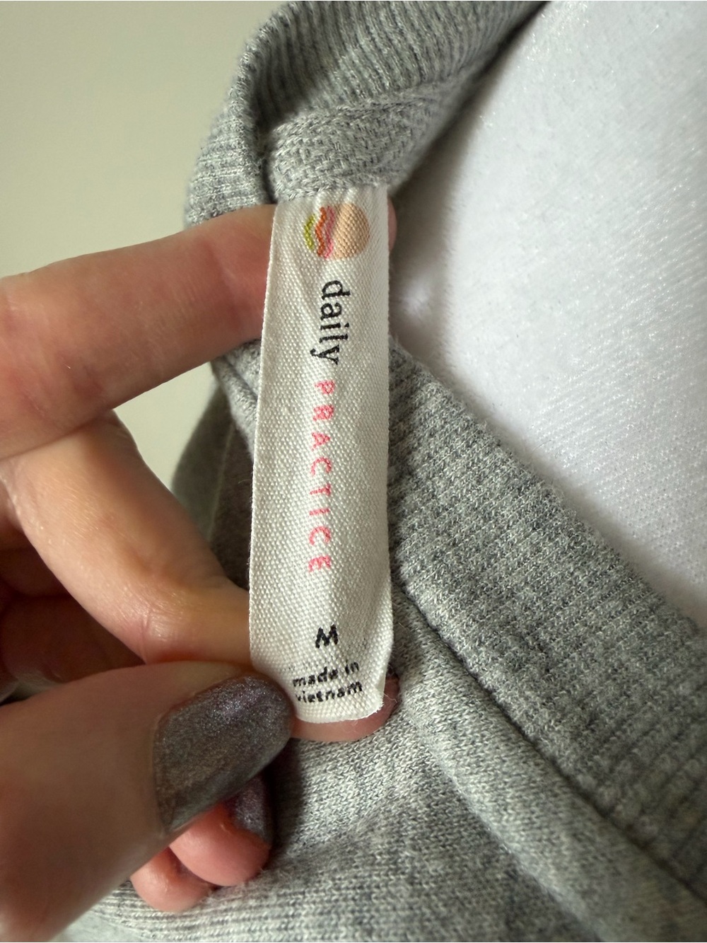 Anthropologie Daily Practice Grey Tiered Midi Sweatshirt Dress - Picture 9 of 10